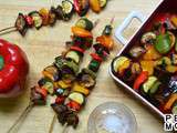 Brochettes de légumes à la Plancha : quand la Plancha va….tout tout tout va…pour Amora