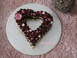 Heart cake chocolat noir et framboises au thermomix ou sans (number cake/letter cake)