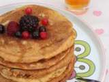 Pancakes à la farine de petit épeautre et lait d’amandes – ig bas – au thermomix ou sans