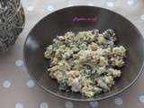 Salade de boulgour aux aubergines, sauce au yaourt au thermomix ou sans