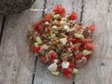 Salade de petit épeautre au thon, concombre et à la feta – ig bas