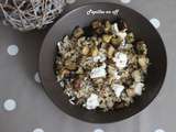 Salade de quinoa aux aubergines et à la feta