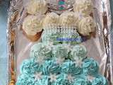 Gâteau de cupcakes en forme de robe de princesse Reine des neiges au thermomix ou sans – Sweet Table Anniversaire Reine des neiges