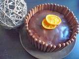 Gâteau façon pim's (génoise à l'orange, gelée à l'orange, nappage chocolat) au thermomix ou sans