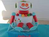Gâteau robot / Sweet table anniversaire Robot - Thermomix ou sans - Recette pour allergique à l'oeuf ou pas