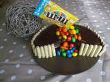 Gravity cake (gâteau au chocolat, nappage au chocolat et cascade de m&m's) au thermomix ou sans