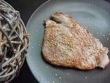 Steak de thon frais au soja et au sésame