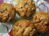 Muffins abricots secs, pomme et flocons d'avoine