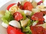 Salade composée (chorizo, etc)