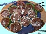 Muffins chocolat praliné au coeur blanc