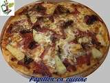 Pizza fonds d'artichauts, tomates séchées et lardons de canard