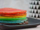 Rainbow crêpes cake (gâteau de crêpes arc-en-ciel)