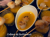 Crème de butternut aux Saint-Jacques snackées