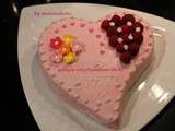 Gâteau rose-litchi-framboise