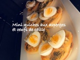 Mini quiches aux asperges et oeufs de caille