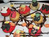 Muffin aux fruits confits version halloween