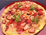 Pizza mascarpone, fraise et romarin