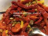 Salade de poivrons, olives et orange