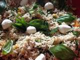 Salade de riz, menthe basilic et abricots