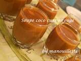 Soupe coco curry rouge