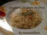 Spaghetti au pesto de fèves