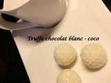 Truffe coco-chocolat blanc