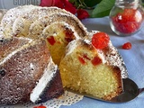 Gâteau au citron et aux cerises confites