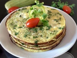 Mini-omelettes aux courgettes, coriandre et chèvre