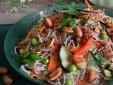 Salade croquante aux vermicelles et poivrons marinés