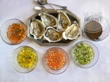 Sauces variées pour plateaux de fruits de mer