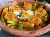 Tajine de boulettes de légumes aux œufs
