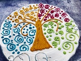 Arbre de vie à croquer : houmous artistique inspiré de Klimt
