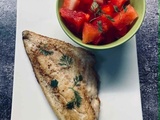 Filet de dorade, salsa de pastèque et tomate