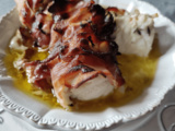 Monkfish roast with bacon and thyme butter
