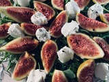 Salade de roquette aux figues et mascarpone