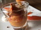 Verrine de foie gras et chutney de papaye