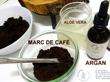 Bienfaits du marc de café, de l'aloé Véra et de l'huile végétale d'argan en cosmétique - peeling facial naturel
