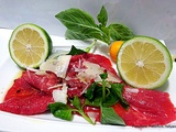 Carpaccio de viande - huile d'olive / citron/basilic