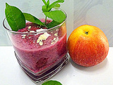 Cocktail de fruits : pommes- betterave, gingembre, citron, poudre de baobab et d'acérola