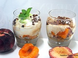 Dessert fromage blanc / chocolat / fruits frais et miel