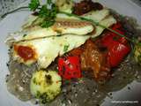 Japchae - filet de colin & noix de st jacques & légumes & nouilles de patates douce