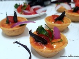 Mini taco coupelle sauce salsa ail noir