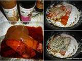 Pavé de saumon mariné sauce teriyaki gingembre et arachides