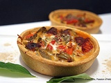 Quiches poivrons / merguez / poudre du fruits du baobab