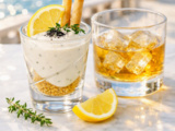 S verrines torsadées apéritif à la brandade et charbon végétal