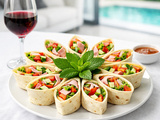 S wraps frais au fromage, jambon et légumes