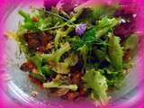 Salade Rapide au roquefort, champignons