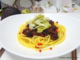 Spaghettis sauce tomate tapenade creme d avocats