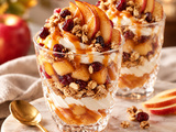 🍎 Verrines gourmandes aux pommes caramélisées, yaourt & granola