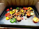 VIDÉO Aiguillettes de poulet, tomates à la provençale, farandole de légumes  cuisson plancha à gaz 